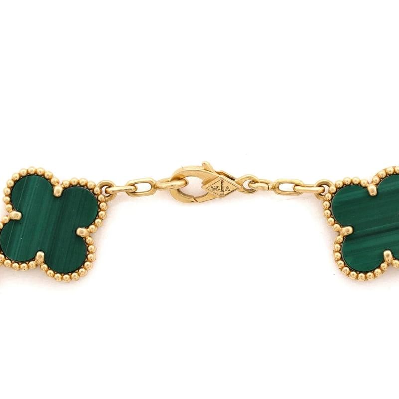 Van Cleef & Arpels Vintage Alhambra 5 Motifs Bracelet 18K Yellow Gold - 3