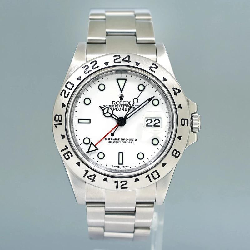 MINT 2010 PAPERS Rolex 16570 Explorer II Polar White 3186 Steel 40mm Watch Box - 2