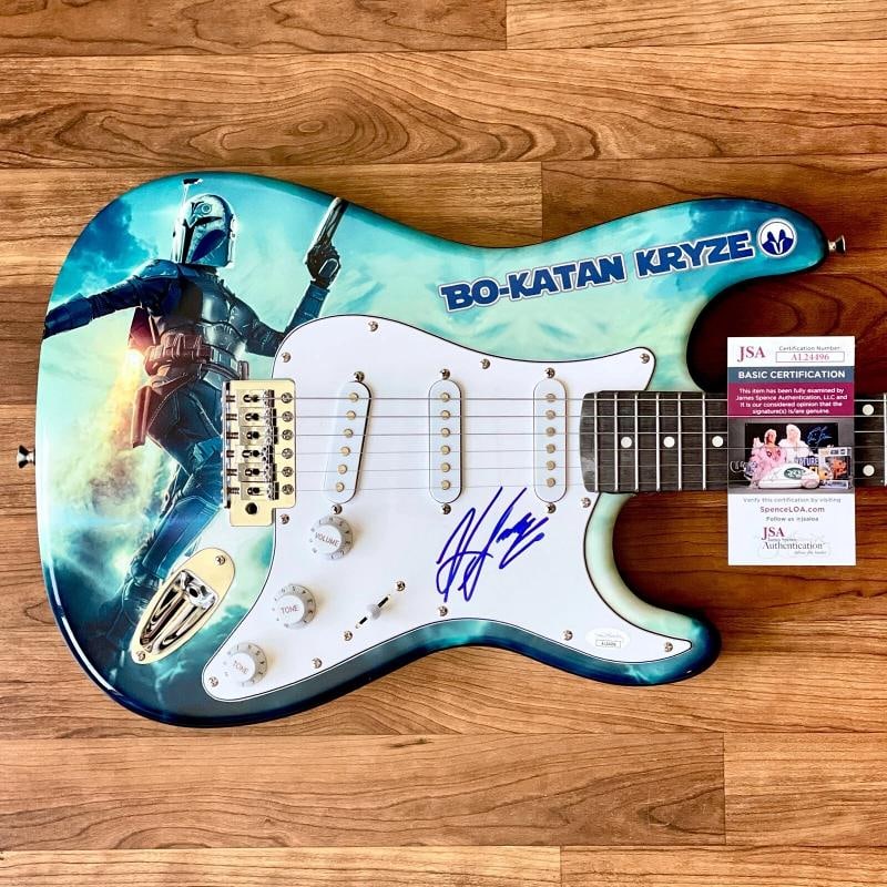 KATEE SACKHOFF Signed Guitar Custom 1/1 Graphics JSA COA BO-KATAN MANDALORIAN: Industry: Television,Signed: Yes,Autograph Authentication: James Spence (JSA),Object Type: Guitar & Guitar Pick,Original/Reproduction: Original,Show: The Mandalorian,Signed by: Katee Sackhoff,Country