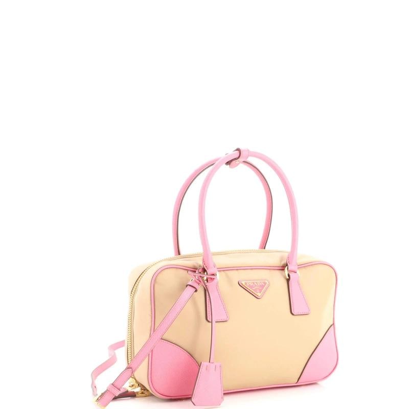 Prada Re-Edition 1978 Two Handle Bag Re-Nylon with Saffiano Leather Medium - 2