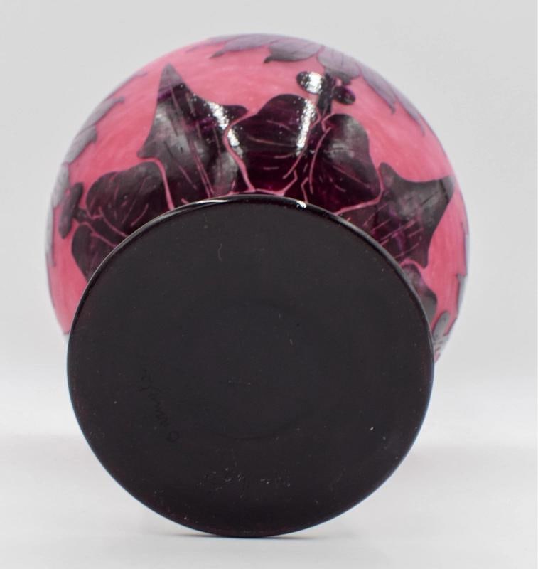 Schneider Le Verre Francais Cameo Art Glass Vase-Centerpiece Made for Ovingtons - 7
