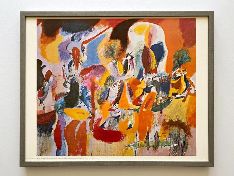 ARSHILE GORKY RARE 1998 FRAMED LITHOGRAPH PRINT "WATER OF THE FLOWERY MILL" 1944: MEASURES 29 1/8" W X 23 1/4" H X 1 1/2" D. Condition: Used,Country of Origin: United States,Artist: Arshile Gorky,Image Orientation: Landscape,Signed: No,Size: Medium,Title: " Water of the Flowery