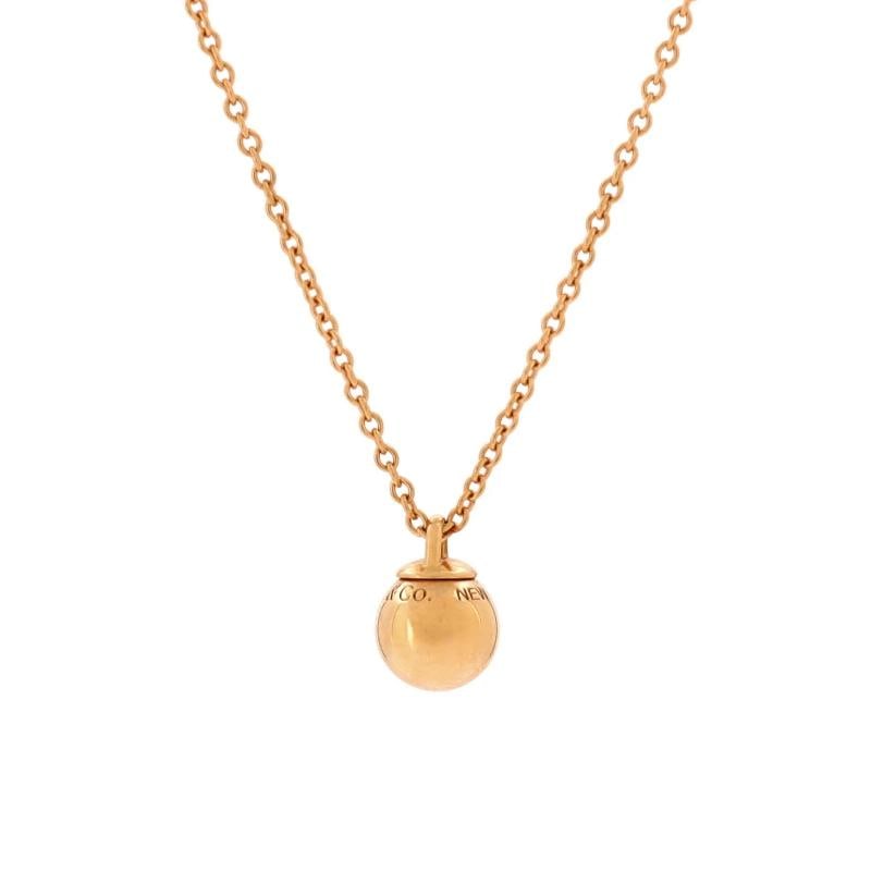 Tiffany & Co. HardWear Ball Pendant Necklace 18K Rose Gold 8mm: Condition: Pre-owned - Good,Brand: Tiffany & Co.,Main Stone: Unknown,Metal: 18K Rose Gold,Metal Purity: 18K,Style: Pendant,Type: Necklace,Color: Rose Gold,Material: 18K Rose Gold