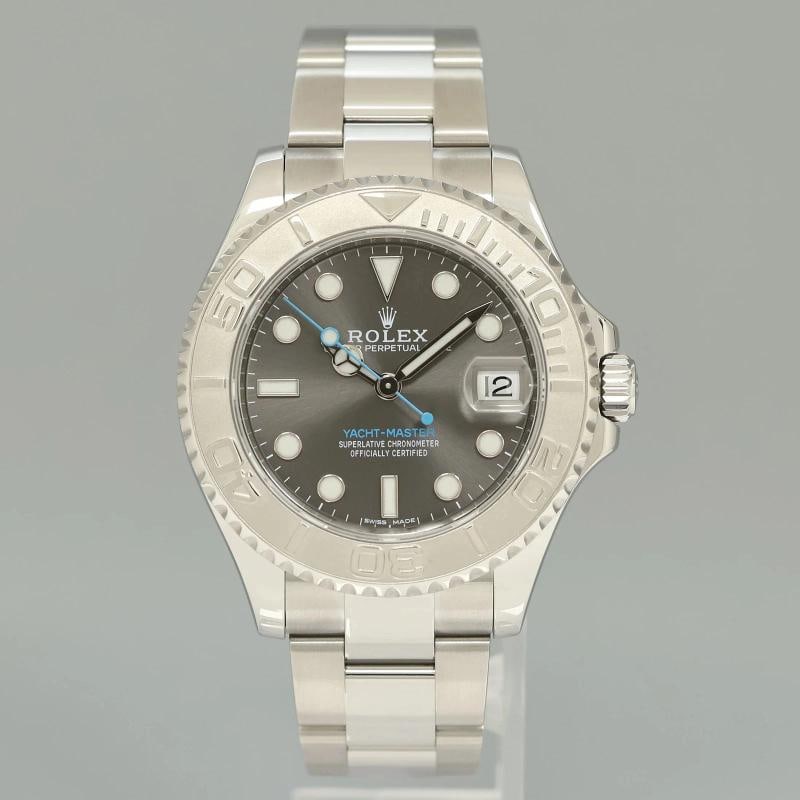 2020 MINT Rolex Yacht-Master 268622 Steel Rhodium 37mm Blue hand Watch Box - 2