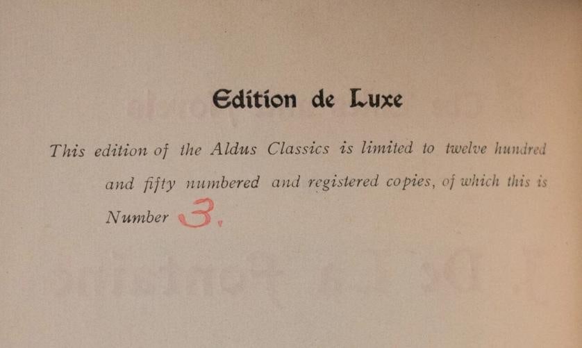 1903 The Tales and Novels of J De La Fontaine Limited Edition Fine Leather - 7