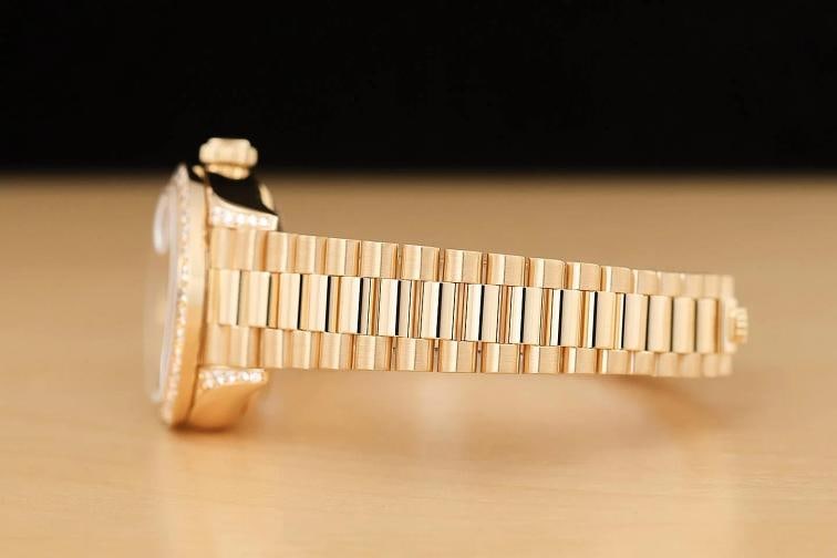 ROLEX LADIES PRESIDENT 69178 18K YELLOW GOLD FACTORY JUBILEE DIAMOND DIAL WATCH - 5