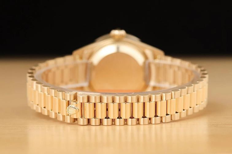 ROLEX LADIES PRESIDENT 69178 18K YELLOW GOLD FACTORY JUBILEE DIAMOND DIAL WATCH - 7