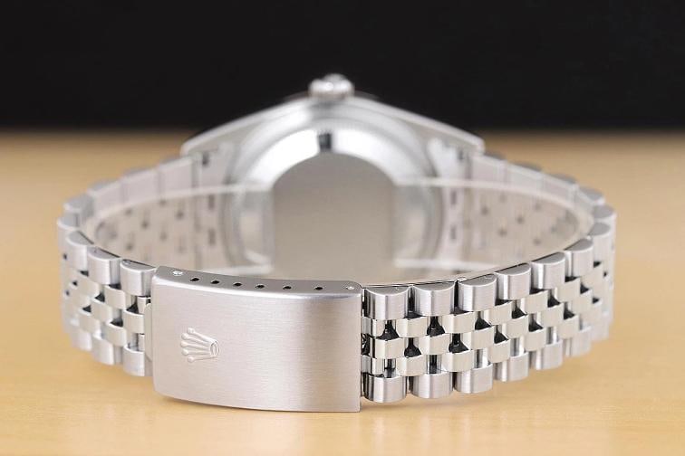 ROLEX MENS DATEJUST 16234 18K WHITE GOLD STEEL WHITE ROMAN DIAL JUBILEE WATCH - 6