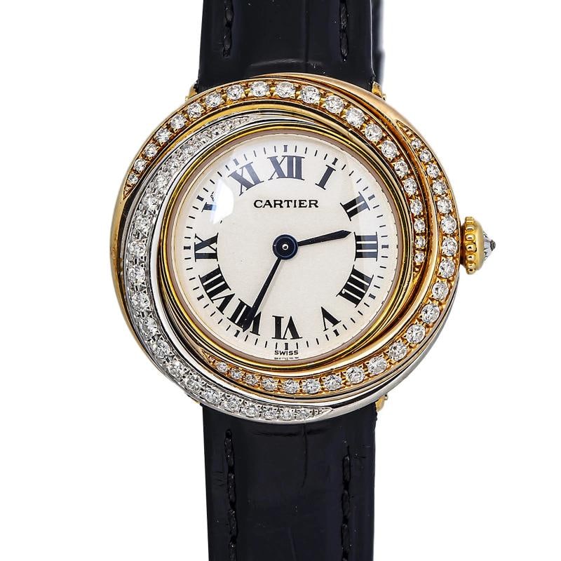 cartier Vendome Trinity W6000146 Bracelet 18k YG Cream White Roman Quartz 27mm - 2