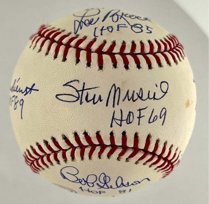 Stan Musial Bob Gibson Ozzie Smith St. Louis Cardinals HOF Signed Baseball BAS: Sport: Baseball,Player: Stan Musial,Signed: Yes,Autograph Authentication: Beckett Authentication Services (BAS),Original/Reprint: Original,Product: Ball,Team: St. Louis Cardinals,Country of Origin: Un