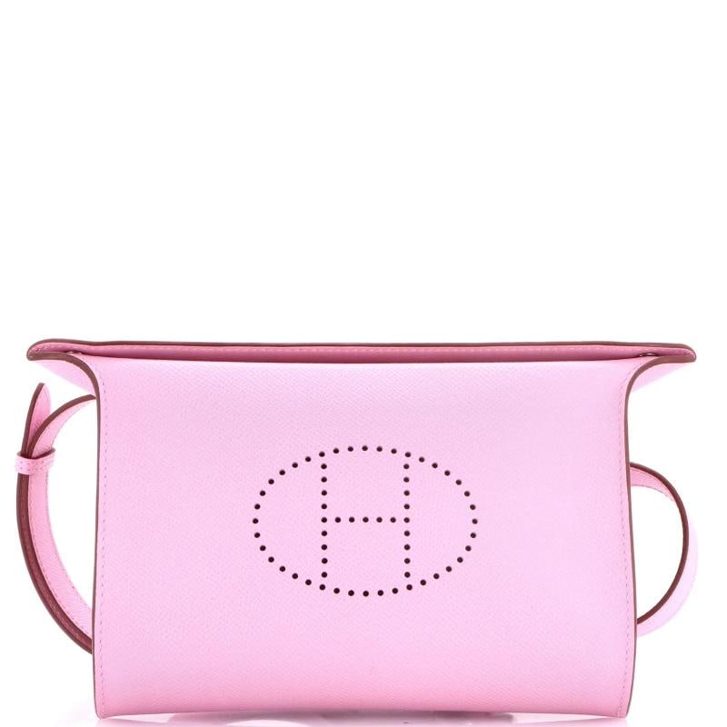 Hermes Videpoches Bag Epsom: Condition: Pre-owned - Excellent,Brand: Hermes,Exterior Material: Leather,Style: Cross Body Bags,Exterior Color: Pink,Department: Women,Size: Unknown,Accessories: Dust Bag Condition: Excellent.