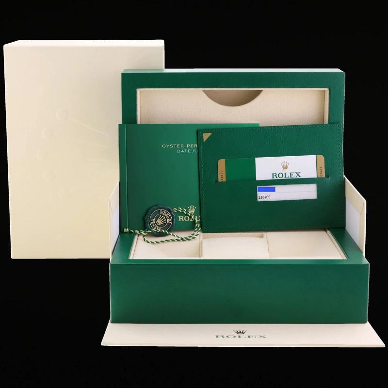 MINT 2014 PAPERS Rolex 116200 DateJust Steel 36mm White Roman Roman Watch Box - 2