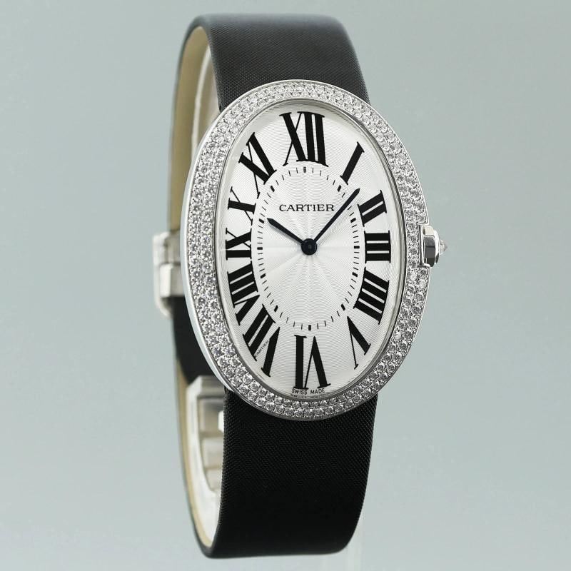 MINT DIAMOND Cartier Baignoire 33X44mm WB520009 18k White Gold Womens Watch Box - 2