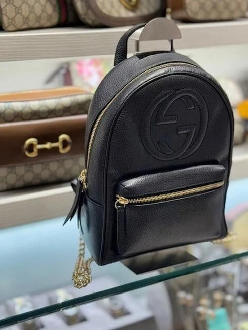Gucci Soho Chain Backpack with Adjustable Shoulder Straps Style: 53619 - 7