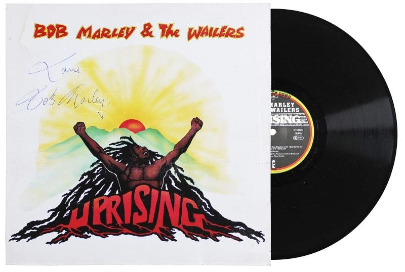 Bob Marley Signed Album Cover Inscribed "Love" (JSA LOA): Object Type: Record,Industry: Music,Original/Reproduction: Original,Autograph Authentication: JSA,PRODUCT_COA: JSA,PRODUCT_SIGNED_BY_BRAND: Bob Marley & The Wailers,PRODUCT_SIGNED_BY_NAME: Bob