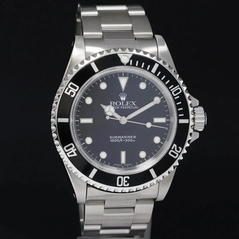 2001 MINT PAPERS Rolex Submariner 14060 2 Line Dial Steel Black 40mm Watch - 3