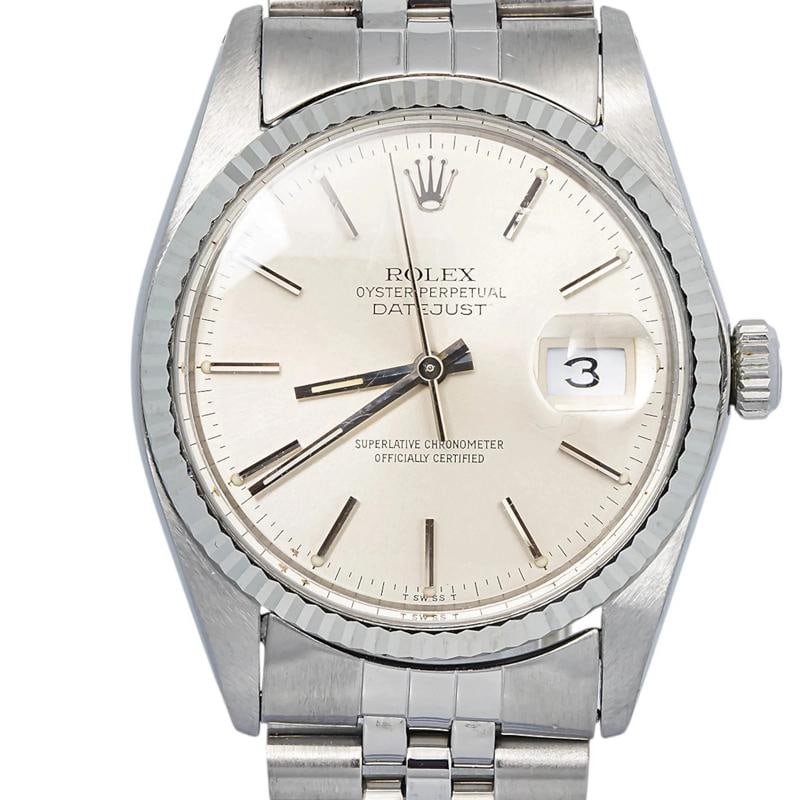 Rolex Datejust 16014 Fluted Jubilee SS Silver Dial Auto Men's 36MM - 2