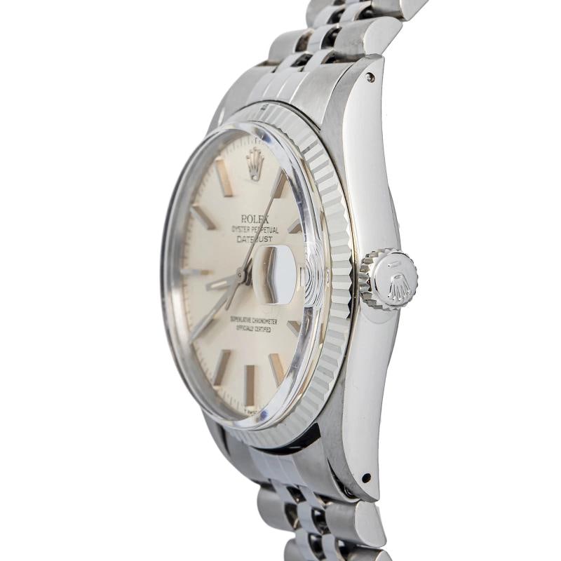 Rolex Datejust 16014 Fluted Jubilee SS Silver Dial Auto Men's 36MM - 3