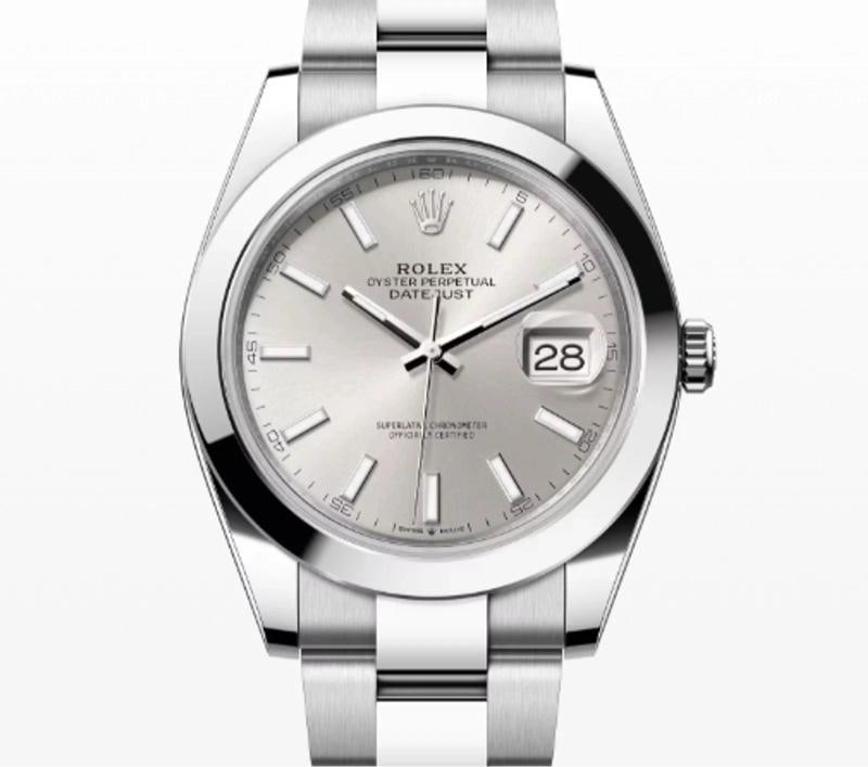 Rolex Datejust 126300 2022+ Complete SS Oyster Auto Silver Dial Men's Watch 41mm (1 of 2)