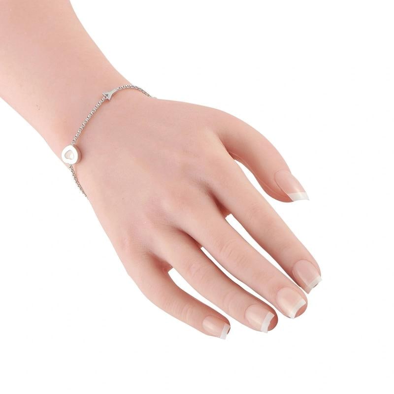 Chopard Happy Diamonds 18K White Gold Diamond I Love You Bracelet CH17- - 2