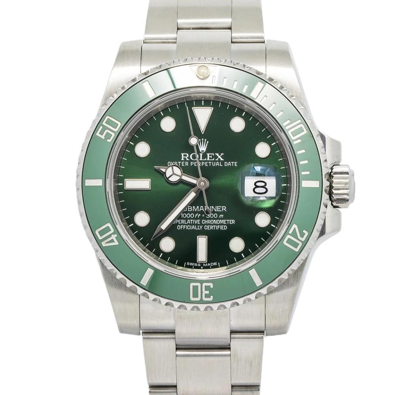 Rolex Submariner 116610LV HULK Stainless Green Dial Auto Men's Watch 40mm: 40mm Wrist Fit 7.25 inches Box No Papers No Condition Ã¢â‚¬â€ Excellent Full Specifications SKU Rolex#3809 Brand Rolex Model Submariner Reference 116610LV