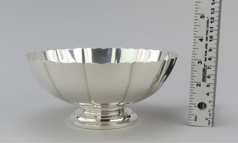 Fabulous Tiffany Co Dublin Sterling Silver Footed Bowl 7 Inches Diameter No Mono - 2
