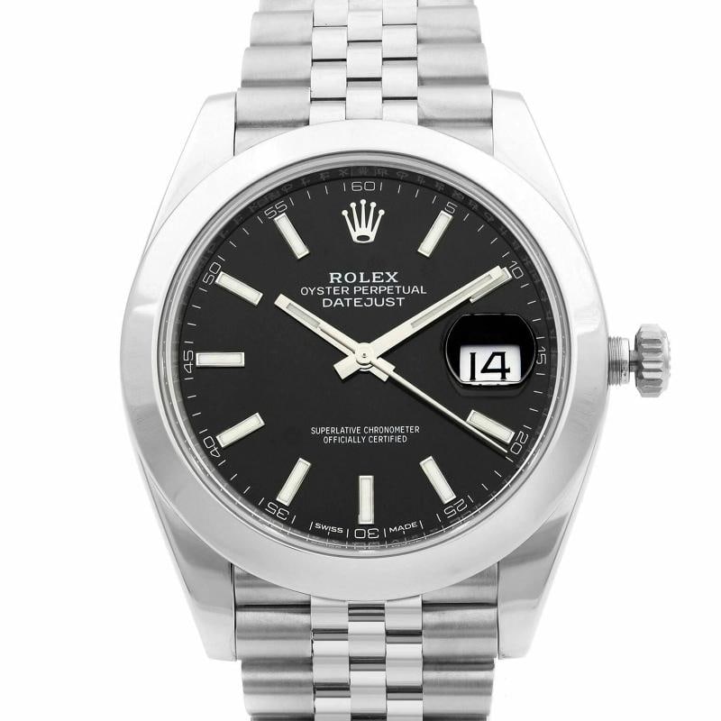Rolex Datejust 126300 2022+ Complete SS Jubilee Auto Black Dial Men's Watch 41mm (1 of 2)