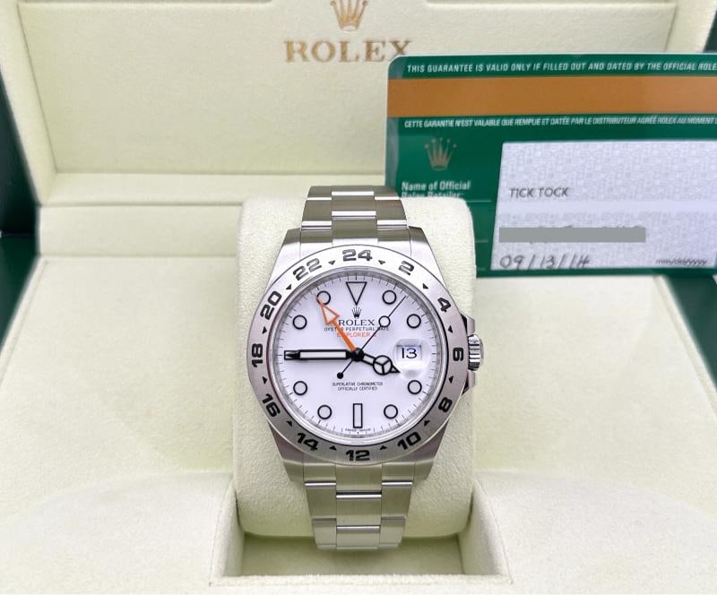 Rolex Explorer II 216570 42mm Polar White Dial Stainless Steel Box Paper - 6