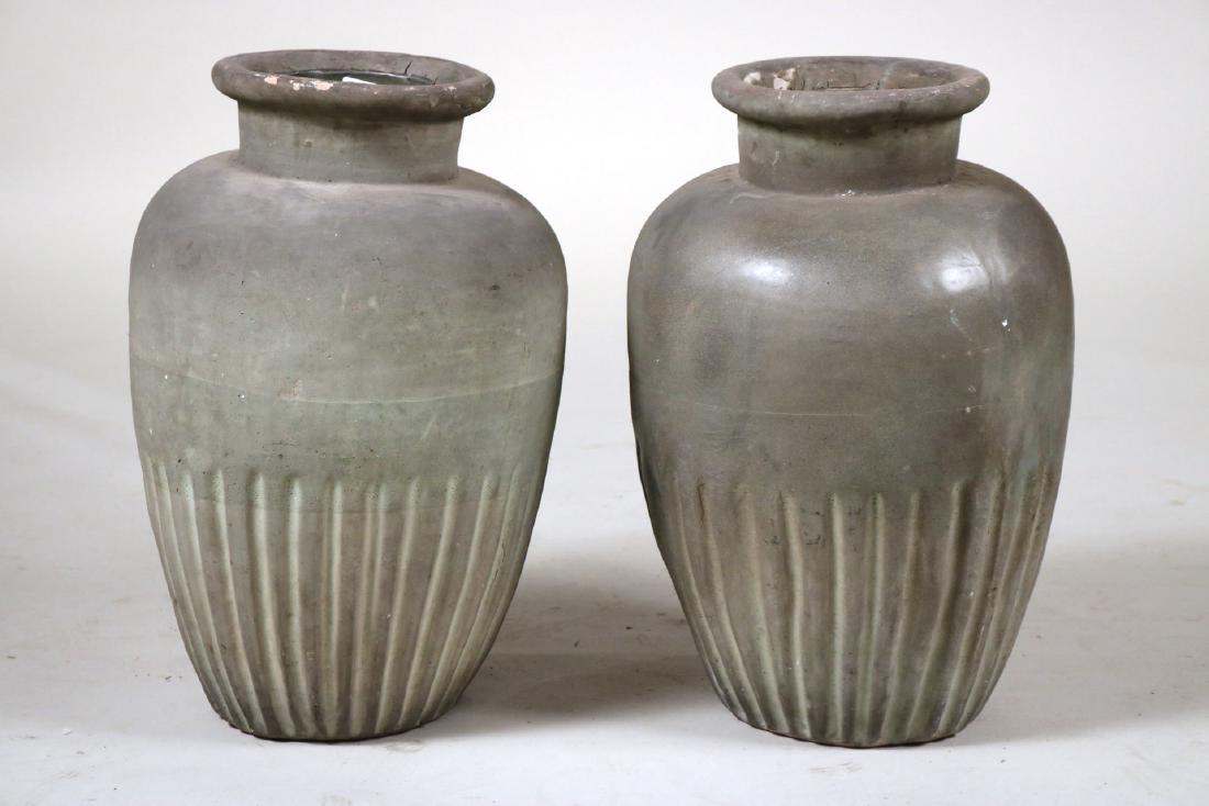 Two Painted Earthenware Garden Urns (1 of 6)