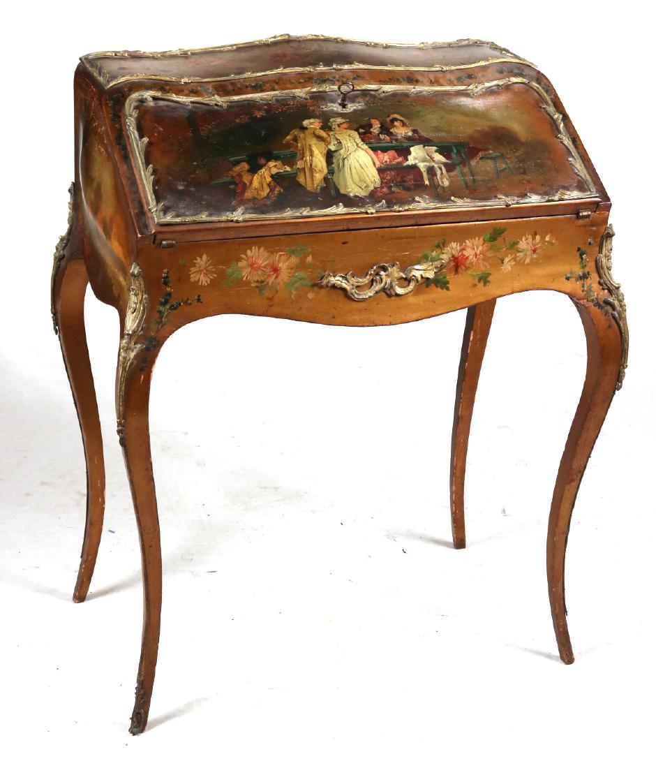 Louis XV Style Slant Front Writing Desk (1 of 10)