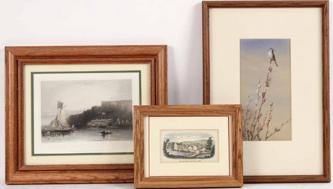 Woodcut Print, "View of Clinton from Quarry Hill" (1 of 7)