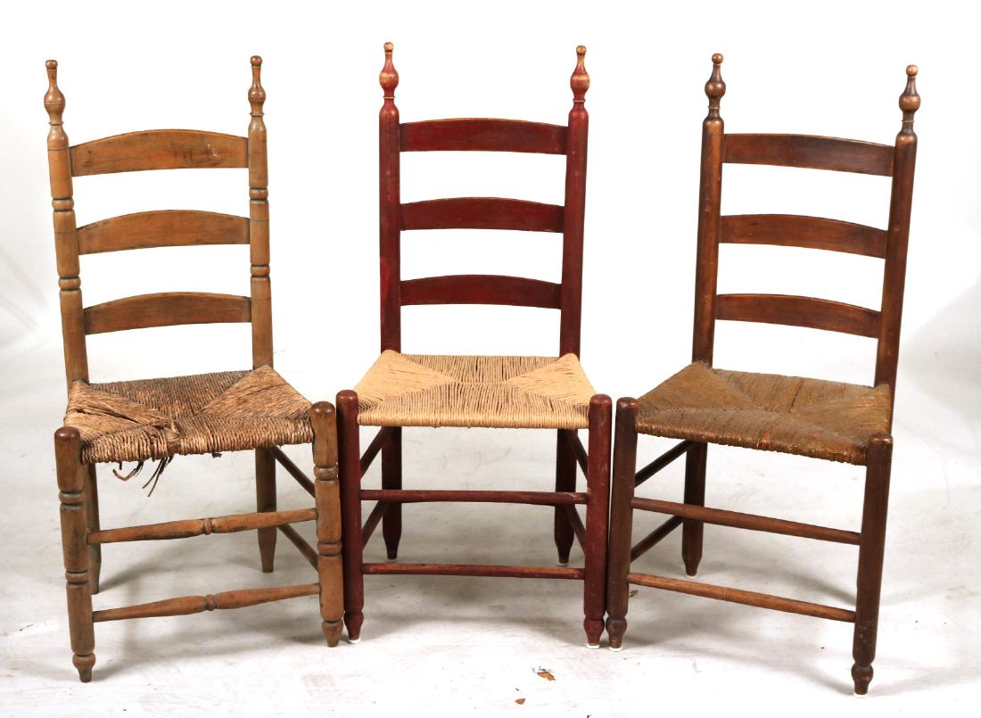 Three Ladderback Side Chairs (1 of 9)