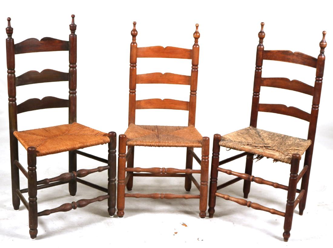 Three Ladderback Side Chairs (1 of 8)