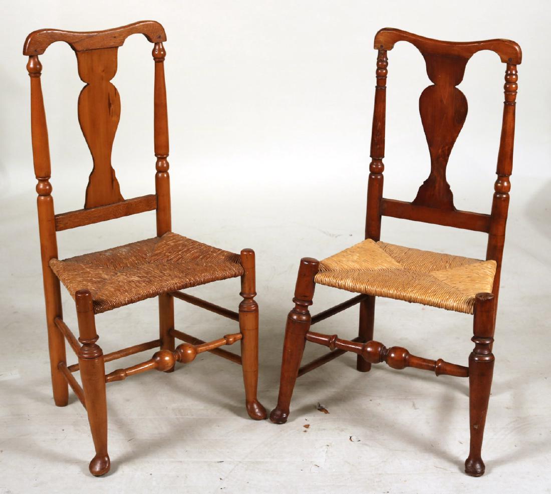 Two Yoke-Back Rush Seat Side Chairs (1 of 9)