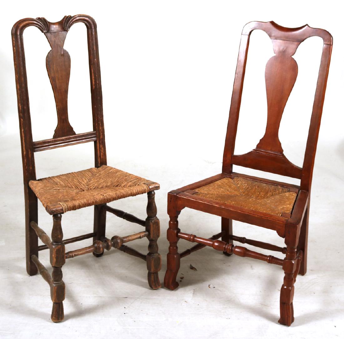 Two Yoke-Back Rush Seat Side Chairs (1 of 10)