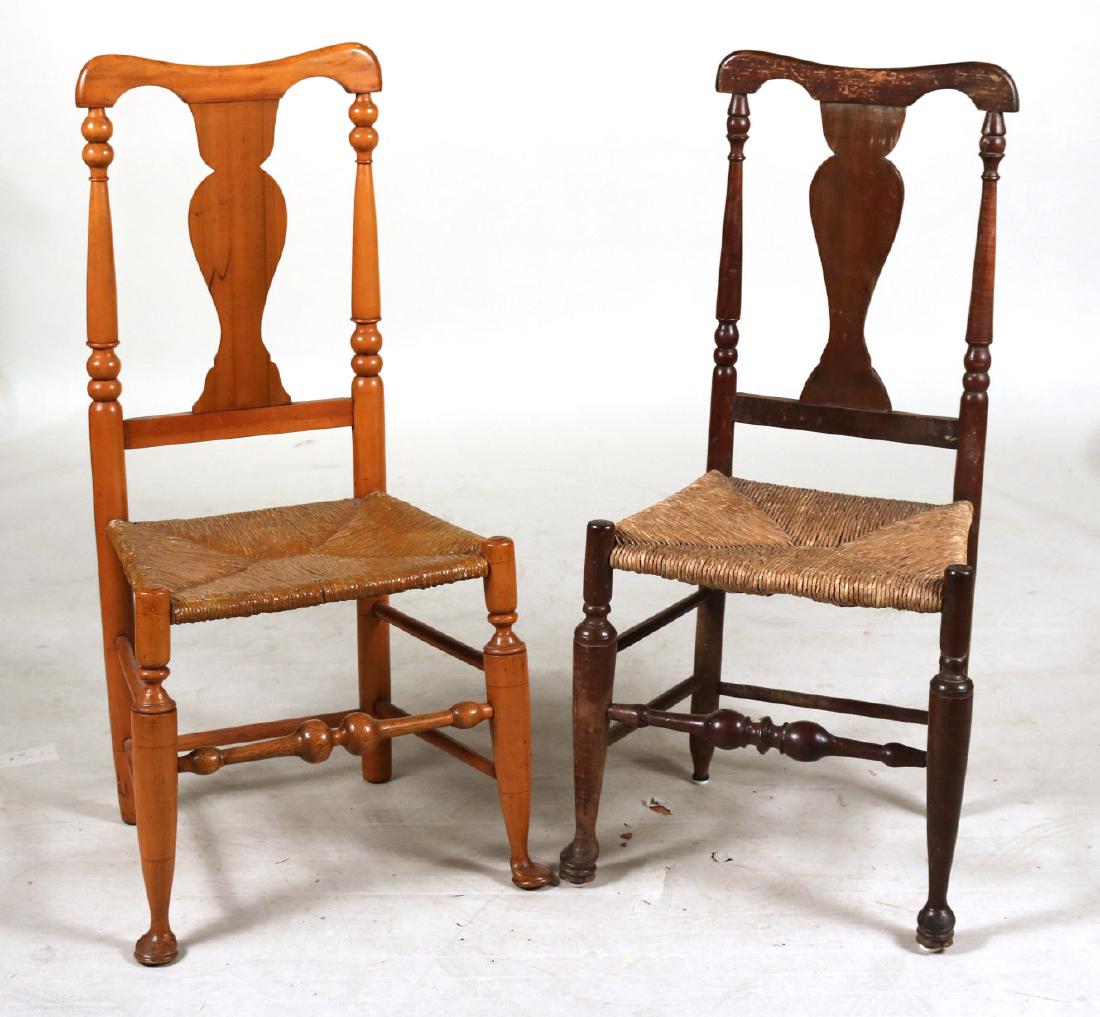 Two Yoke-Back Rush Seat Side Chairs (1 of 10)