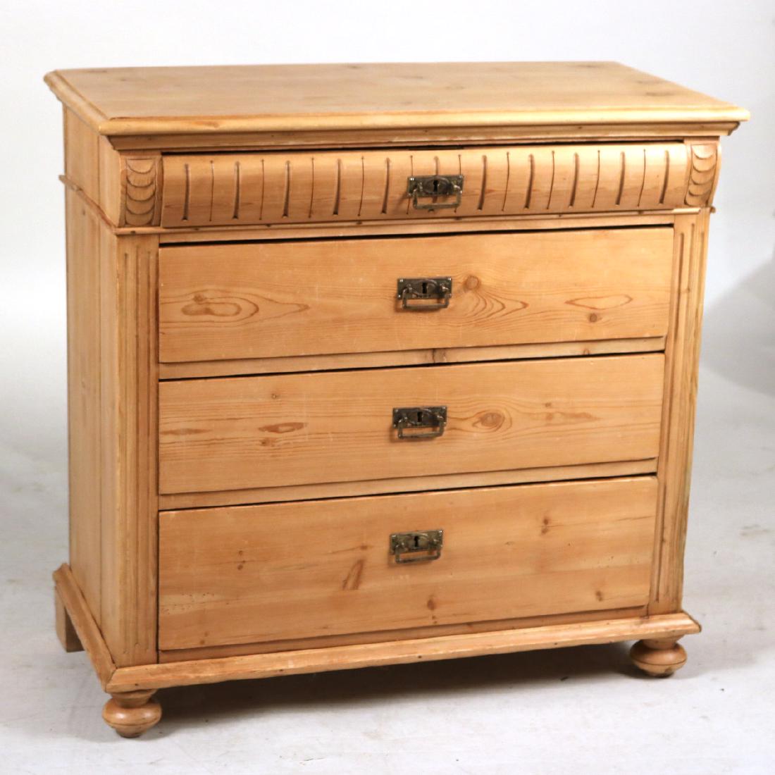 Scrubbed Pine Chest of Drawers (1 of 8)