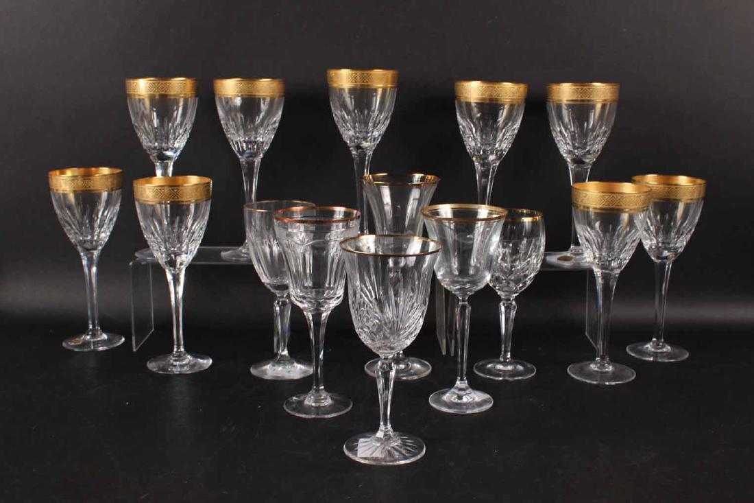 Nine Noritake Crystal Stemware Goblets
