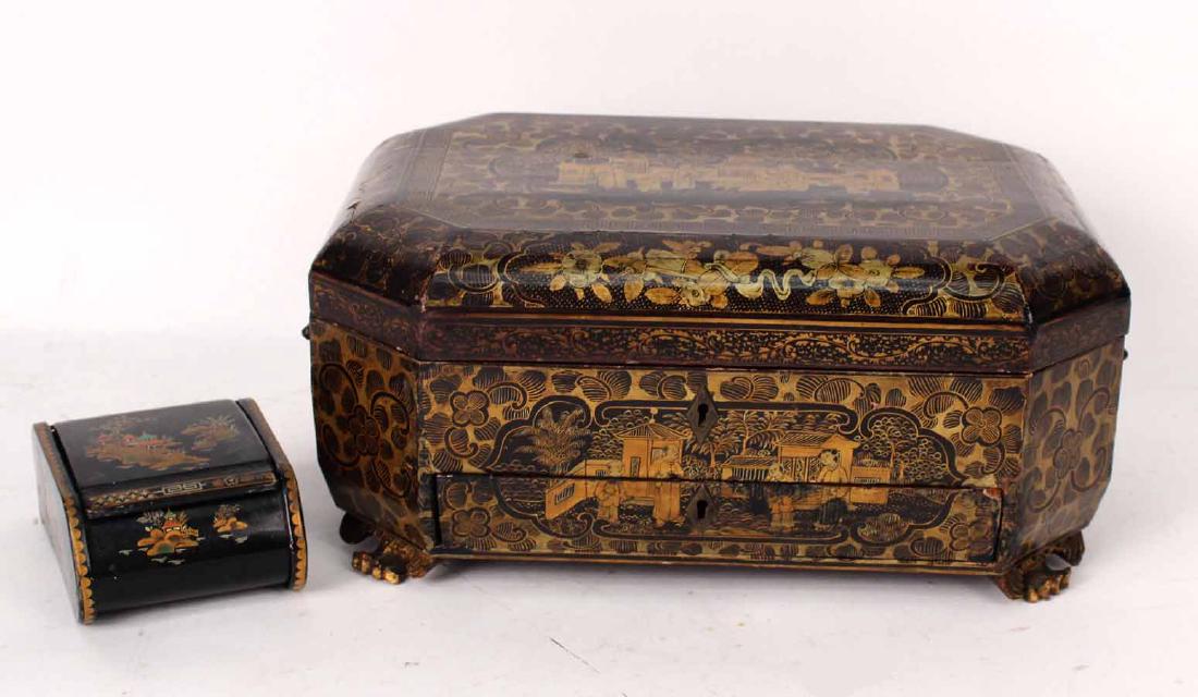 Chinese Black Lacquer Document Box (1 of 9)