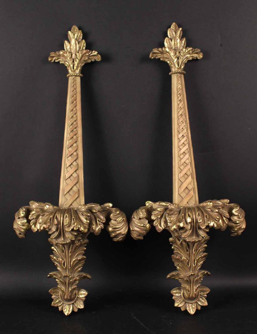 Pair of Neoclassical Gilt Decorated Wall Plaques (1 of 7)