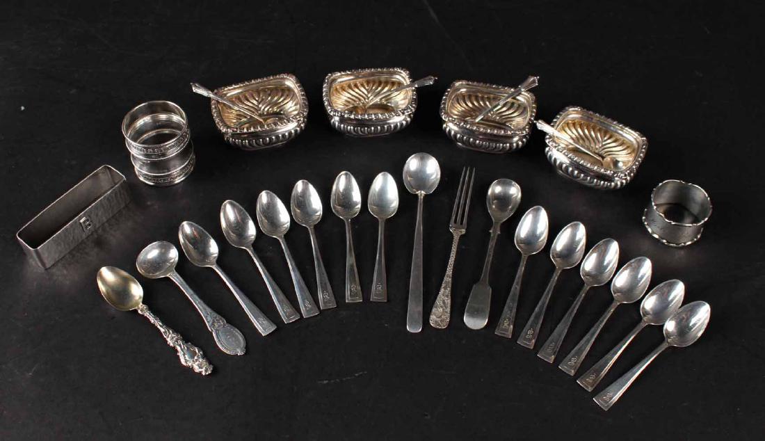 Set of Four English Silver Salt Cellars (1 of 7)