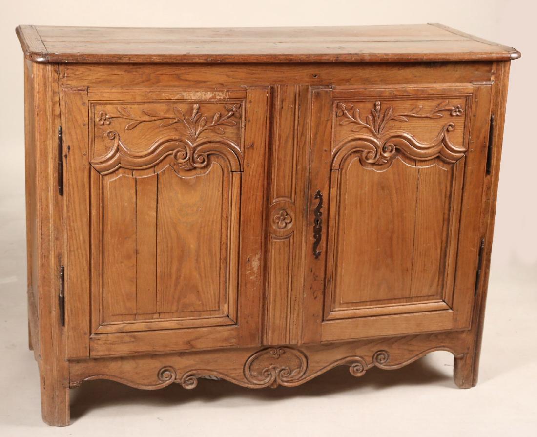 French Provincial Carved Oak Commode (1 of 10)