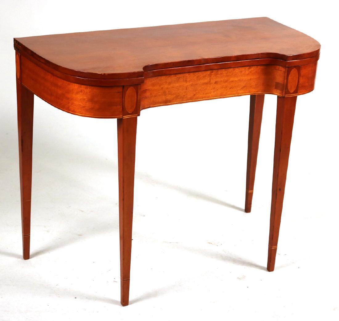 Federal Inlaid Cherrywood Gate-Leg Games Table (1 of 7)