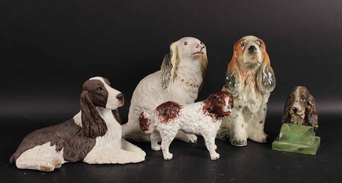Four Porcelain Dog Figures (1 of 8)