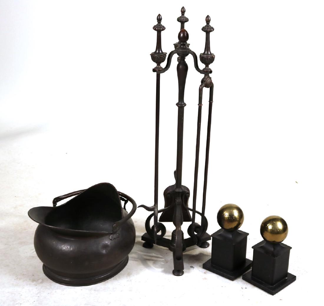 Set of Baroque Style Cast-Iron Firetools (1 of 9)