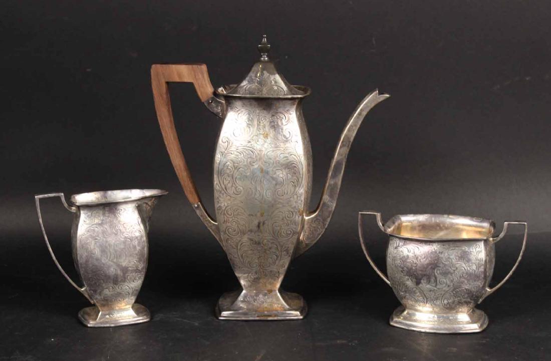 Three Piece Sterling Silver Coffee Service (1 of 9)