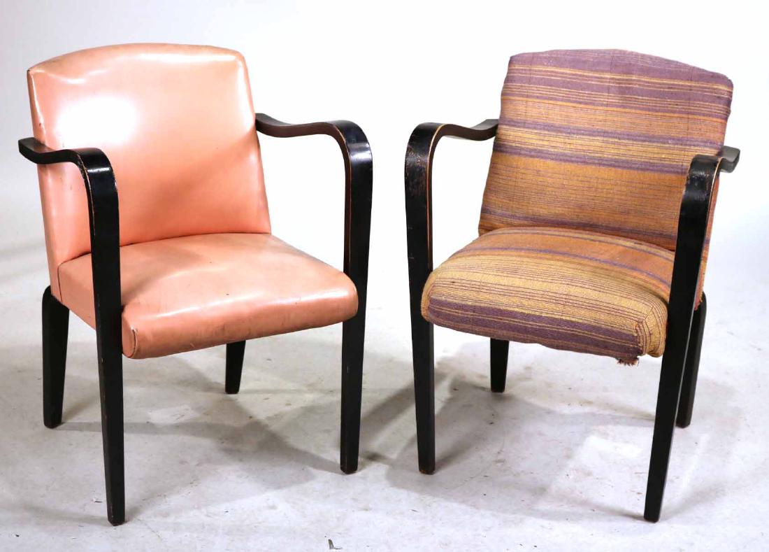 Pair of Contemporary Black-Painted Armchairs (1 of 9)