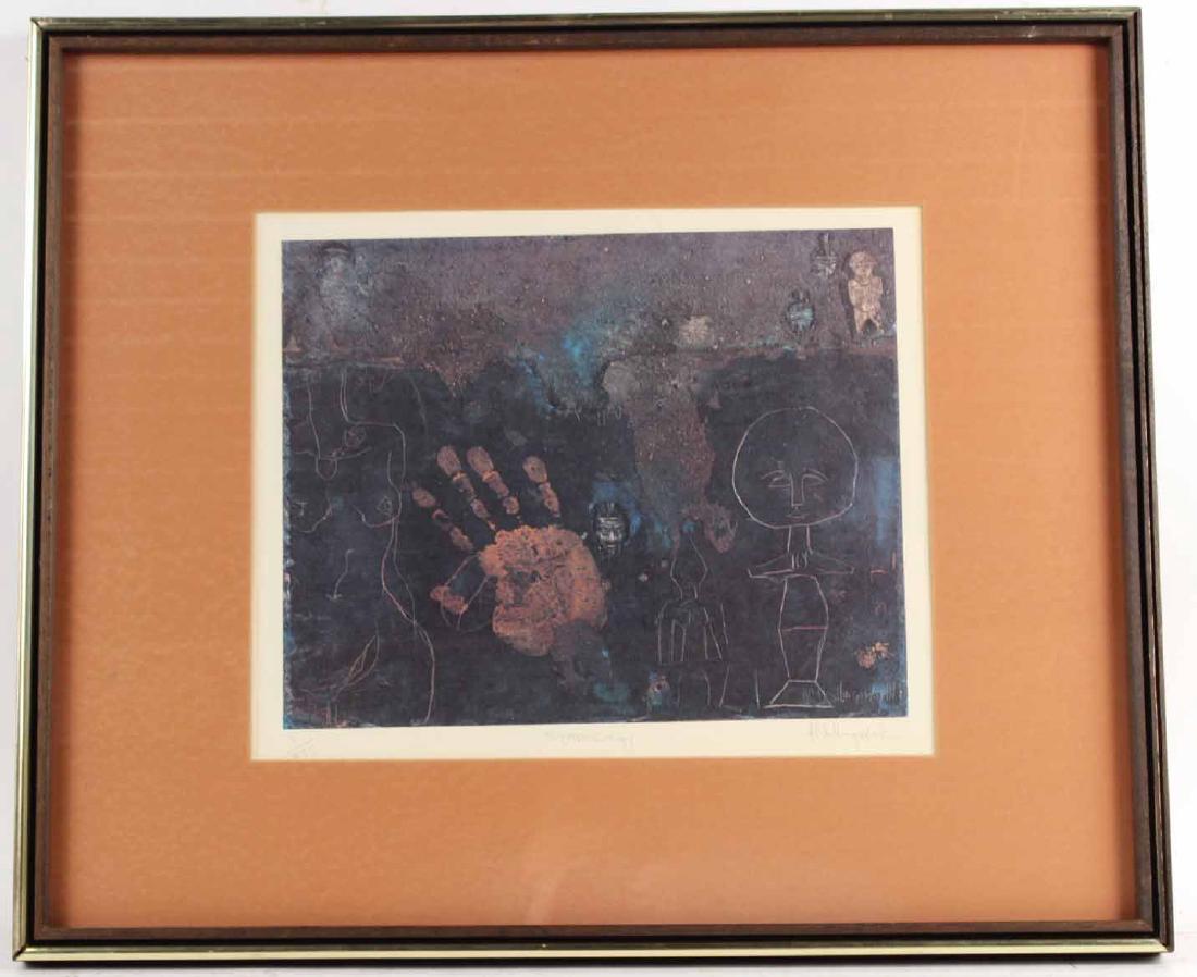 Print, "Symbology," Alvin Carl Hollingsworth: (American, 1928-2000), signed in pencil l.r., titled "Symbology," and numbered 6/375. Sight size: 12"h x 15"w