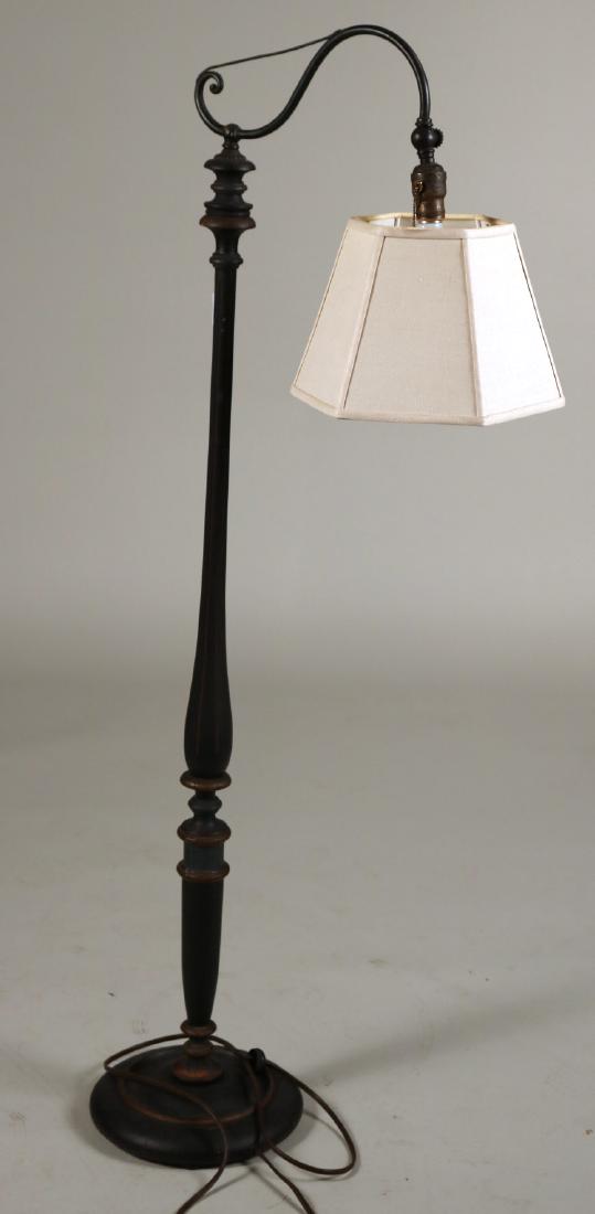 Paint-Decorated Wood Floor Lamp (1 of 5)