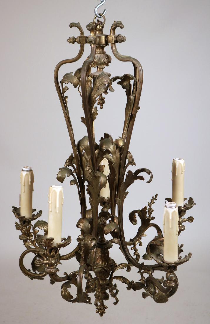 Louis XV Gilt-Bronze Five-Light Chandelier (1 of 6)
